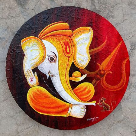 Divine Grace: Lord Ganesh in Acrylic