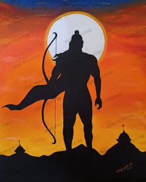 Shree Ram Minimalist Acrylic Painting