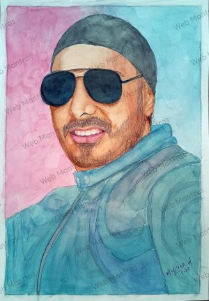 Bollywood Singer Sukhbir Singh Watercolor Painting
